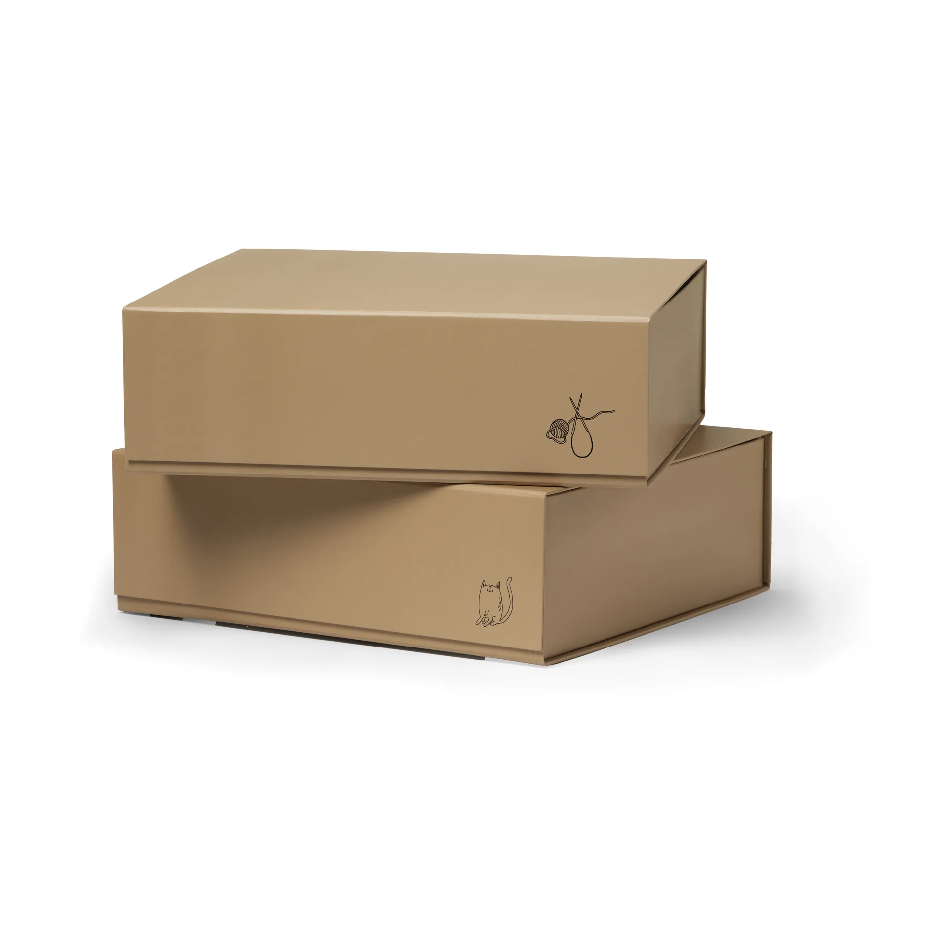Pac box storage box, TÔNN x MAJASBOK Mocca, 32.5x10.5x30 cm, 2-pack TÔNN furniture