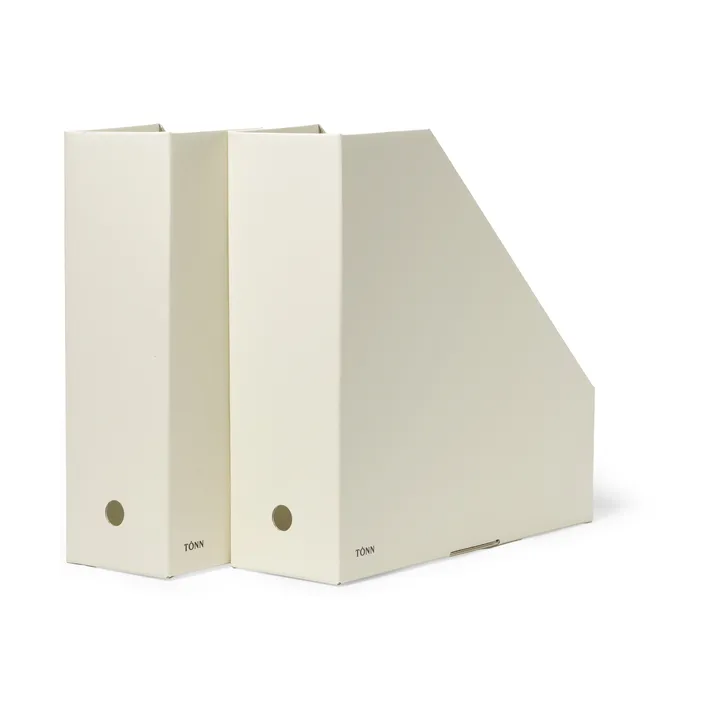 Pia magazine file holder - Off-white, 10x31x30 cm, 2-pack - TÔNN furniture