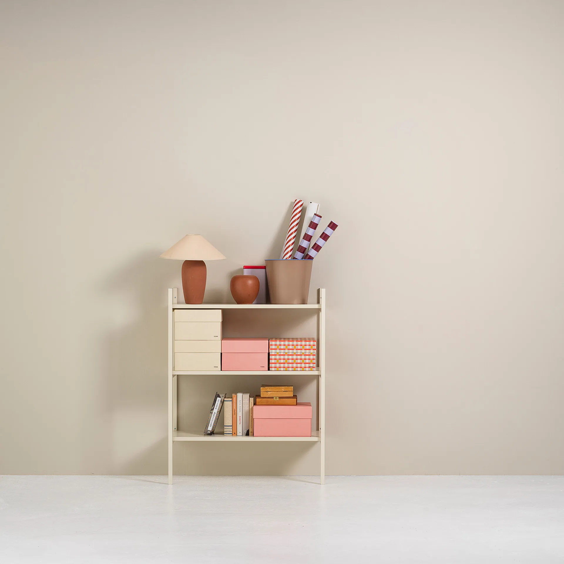 Portal bookcase small, Off white, 80 cm TÔNN furniture