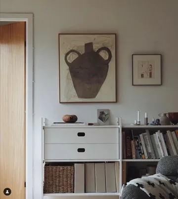 Portal bookcase small, White, 201 cm - TÔNN furniture