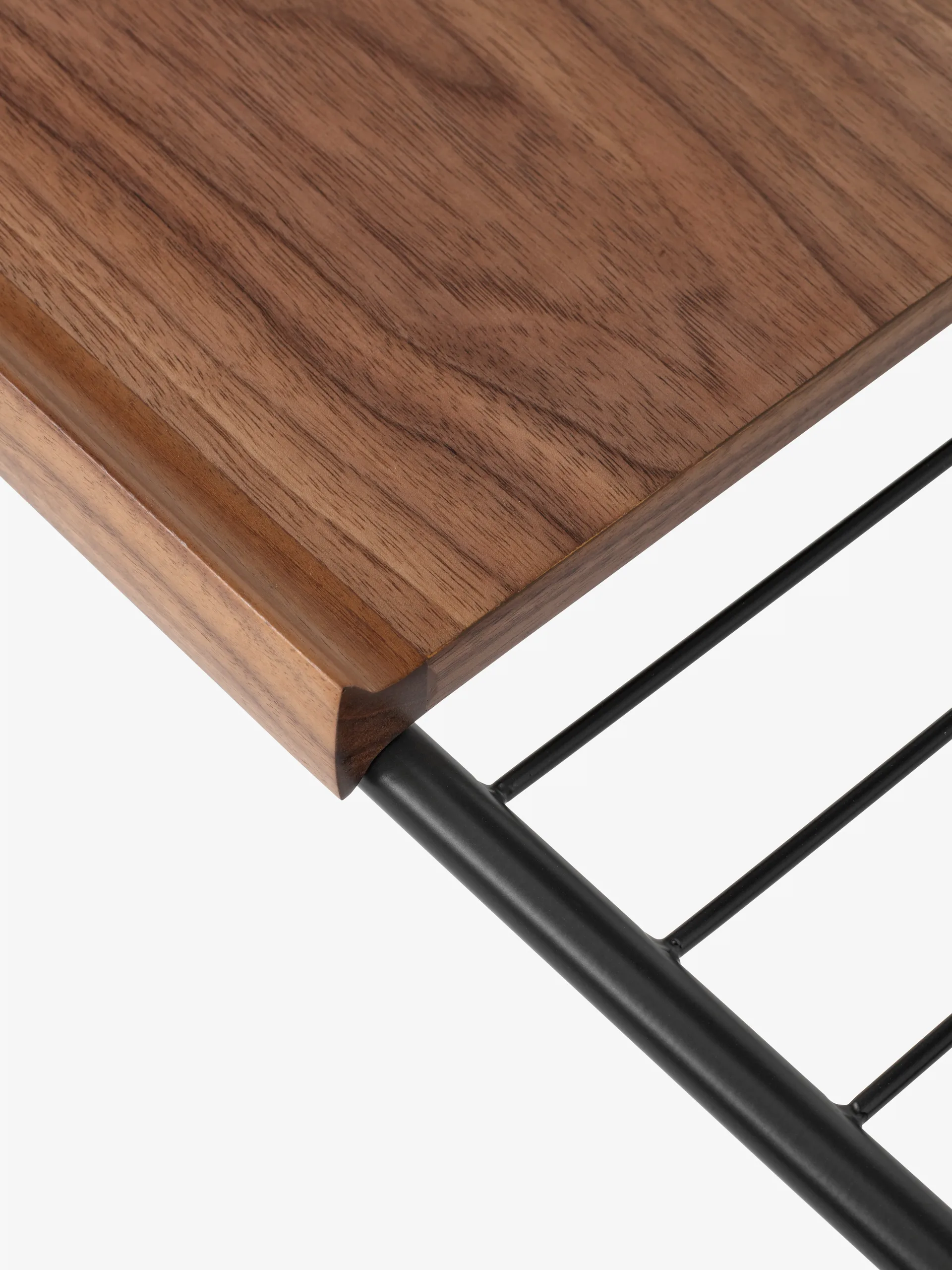 Alima storage trolley varnished walnut, Black & lacquered walnut &Tradition