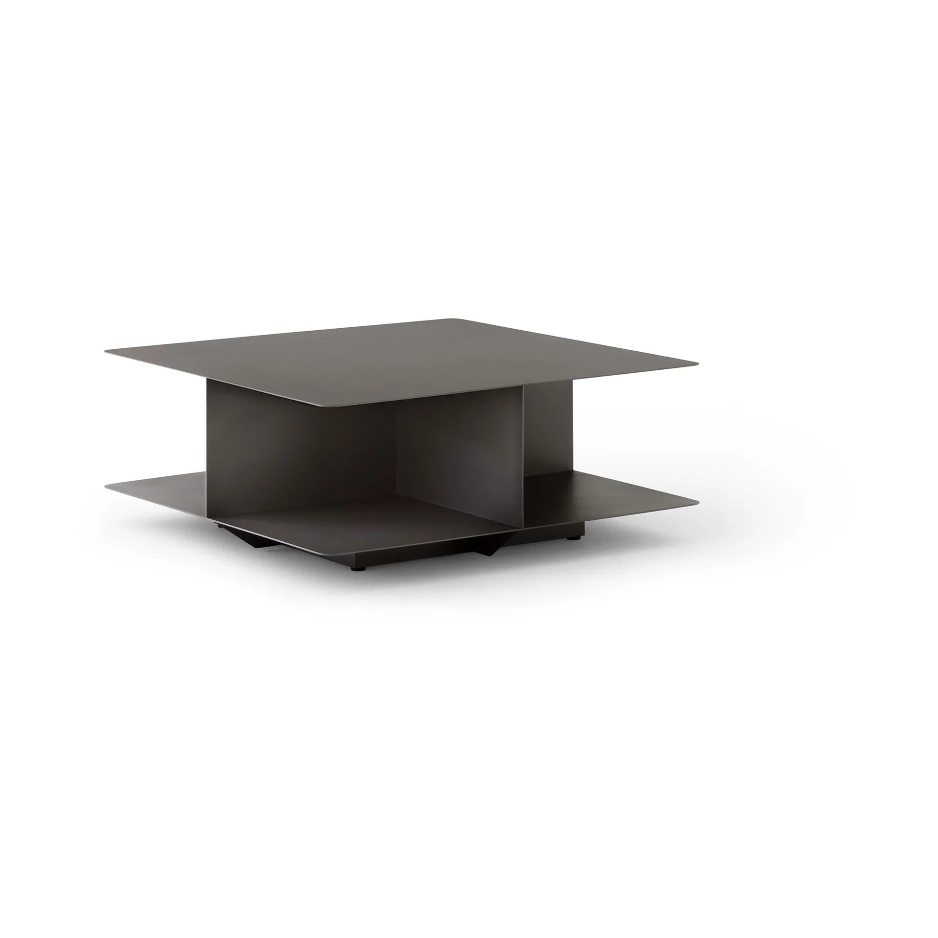 Develius EV3 coffee table, Steel stone grey, Ø89x40 cm &Tradition