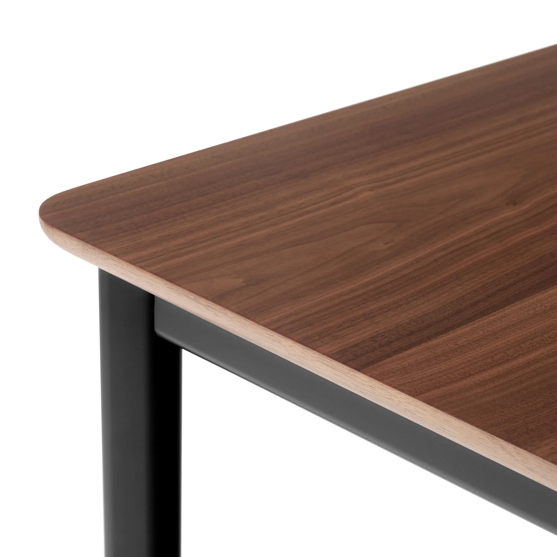 Drip HW116 dining table 83x193 cm, Black frame-clear lacq. walnut &Tradition