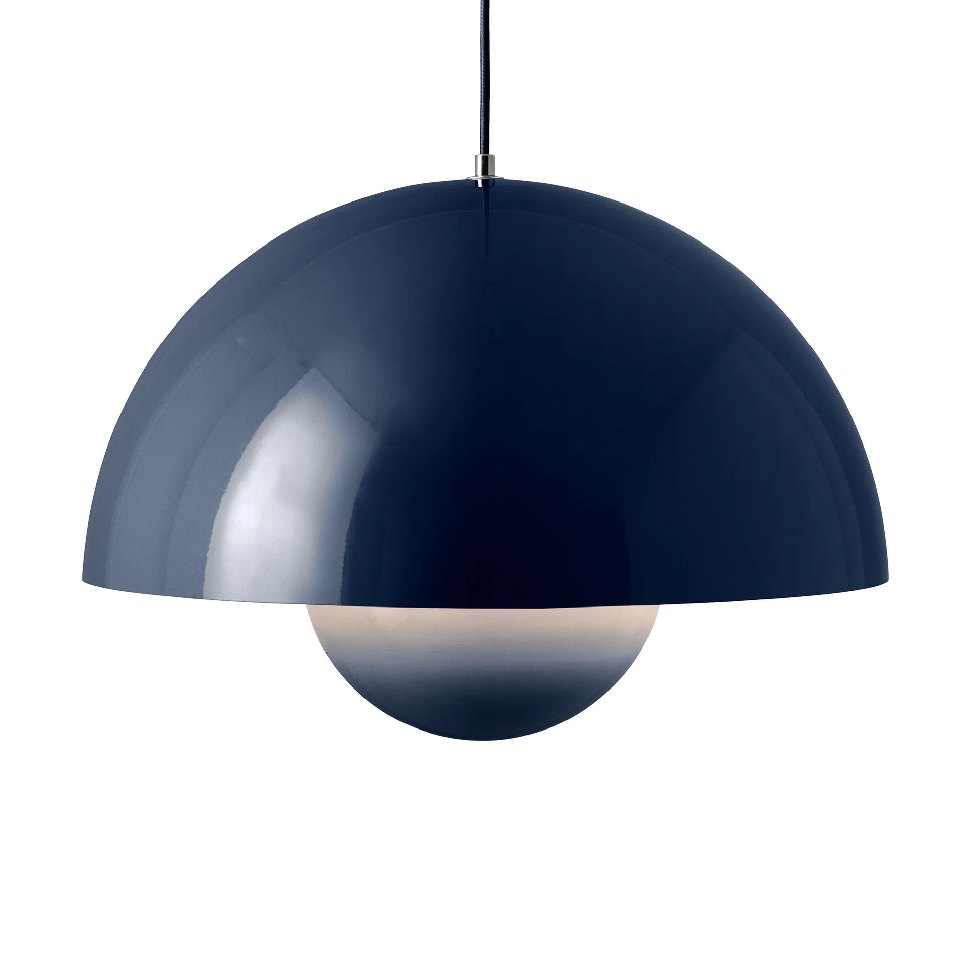 Flowerpot VP2 pendant lamp big, Steel blue &Tradition