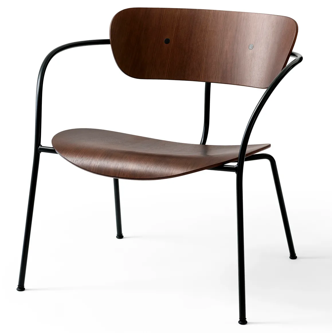 Pavilion chair AV5, Lacquered walnut &Tradition