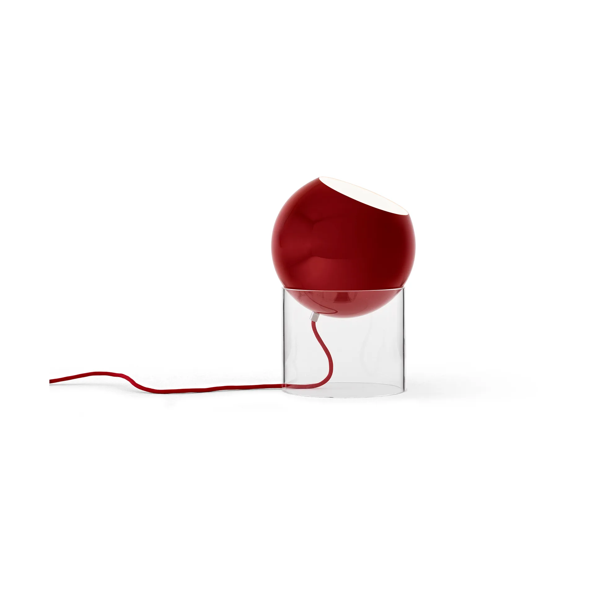 Topan VP13 table lamp 31,5 cm, Clear-vermilion red &Tradition