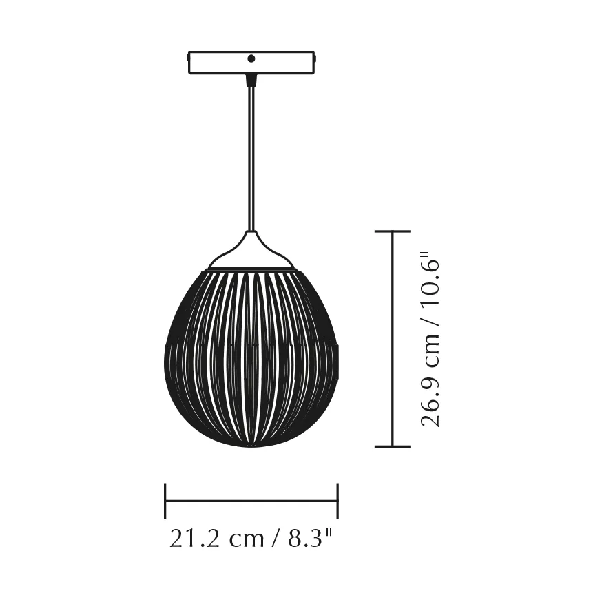 Around The World pendant mini, Black Umage