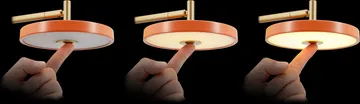 Asteria Wall wall lamp - Long, Pearl white-brass - Umage