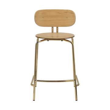 Curious barstool 65 cm - Oak-brass - Umage