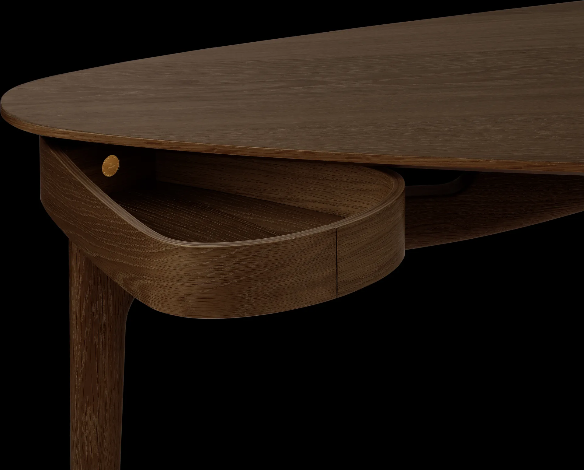 Duende desk 67.1x130 cm, Dark oak Umage