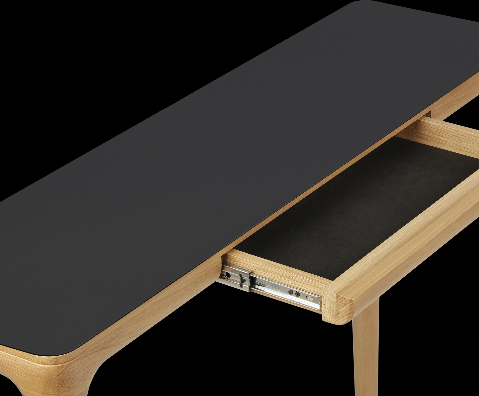 Heart'n'Soul console table 120 cm, Oak-obsidian black Umage