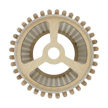 Komorebi pendant large - Circle oak-black - Umage
