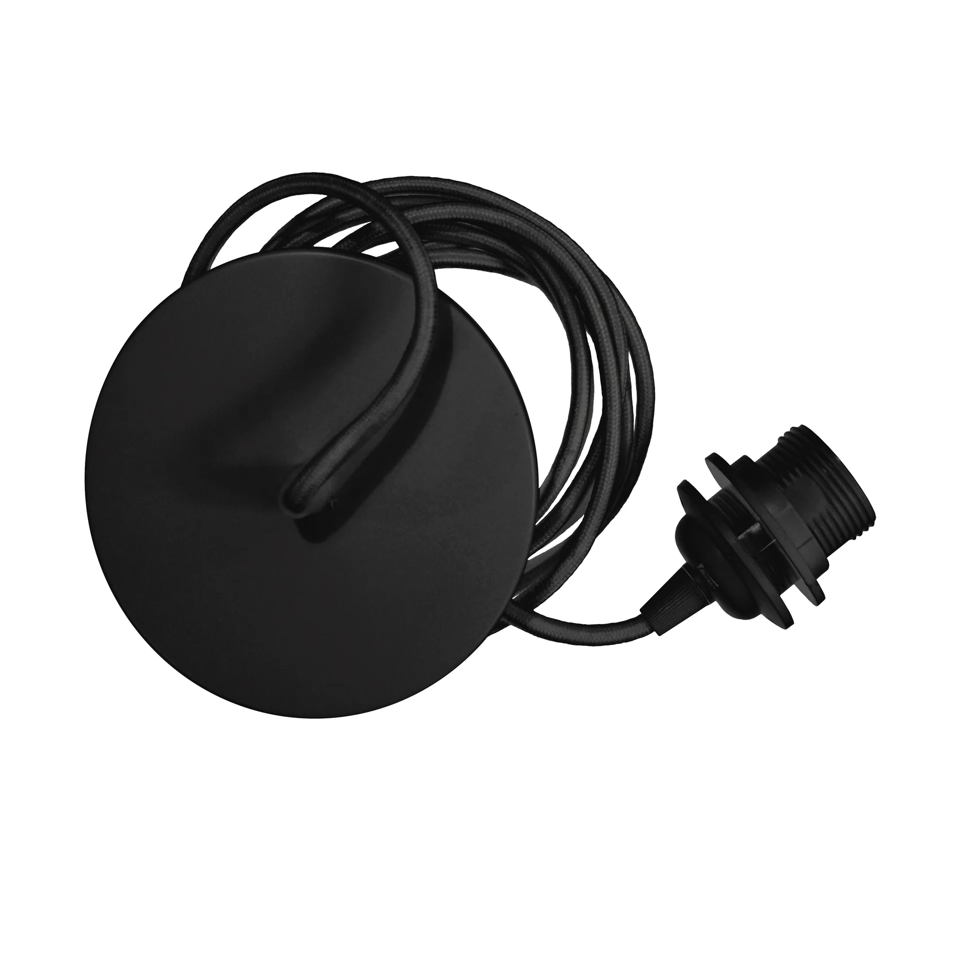 Rosette cable and suspension set metal, black Umage