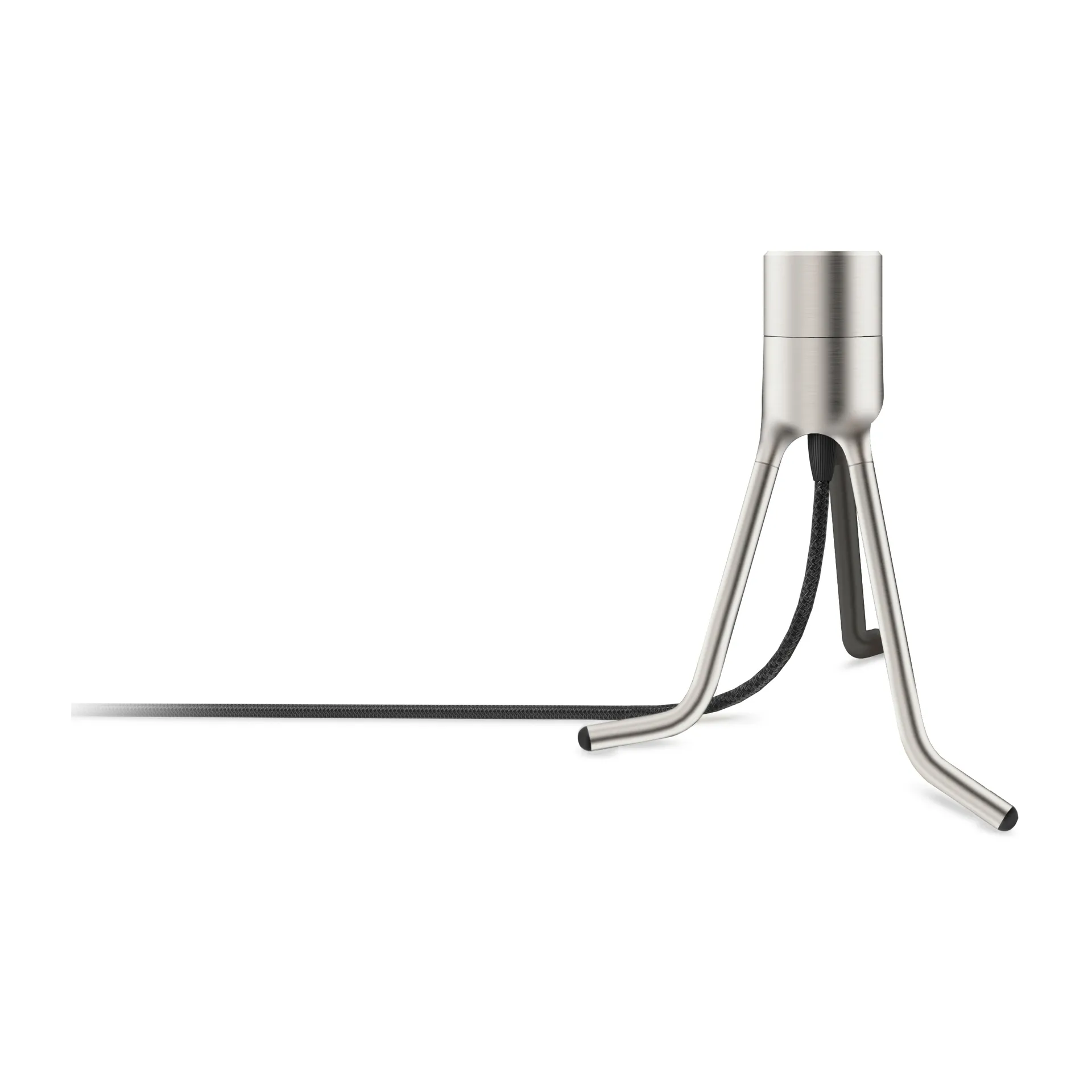 Tripod base lamp stand, Brushed steel Umage