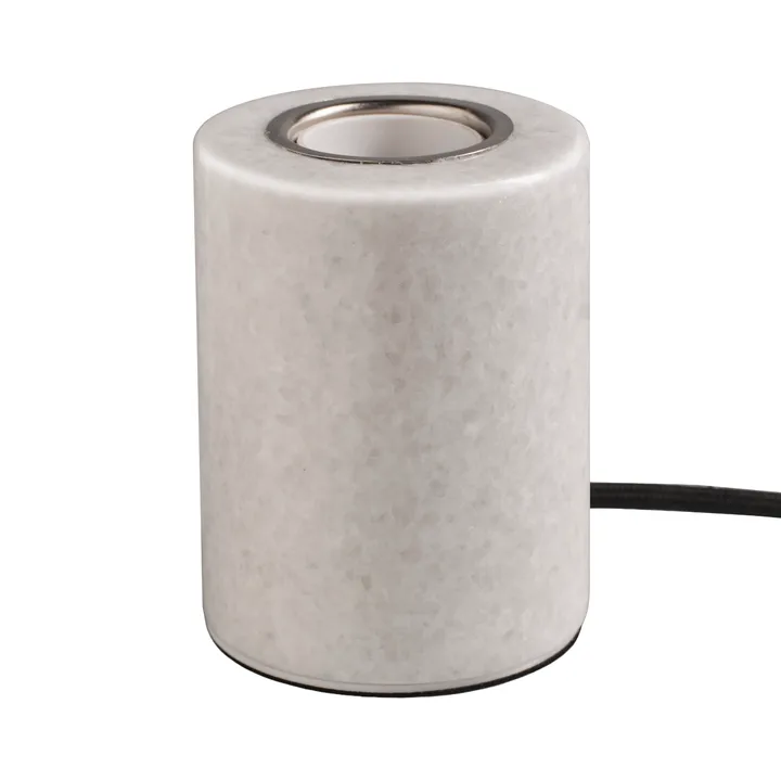 Marble lamp base - White gloss, Ø8x10.5 cm - Unison