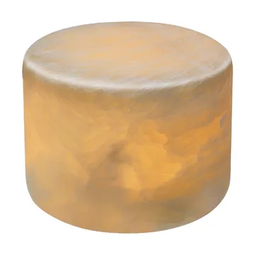 Marble table candle - Beige silk matte, Ø8x6 cm - Unison