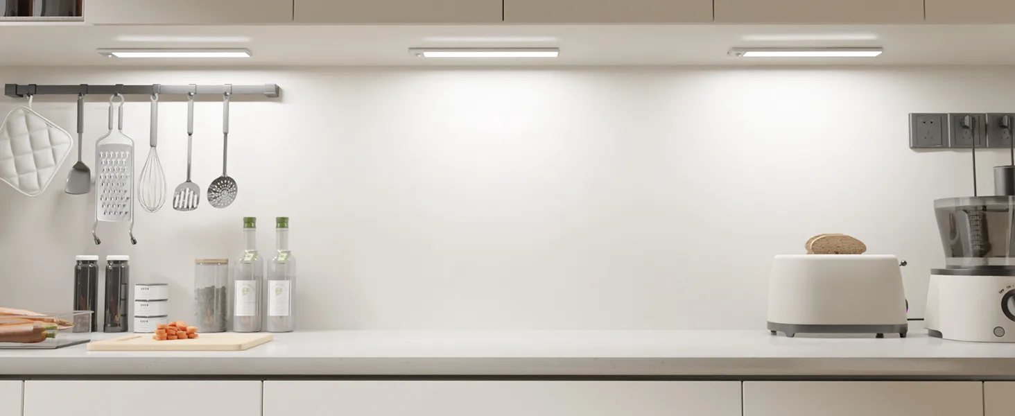 Rechargeable display cabinet/base cabinet lighting, White, 20x4x1.5 cm Unison
