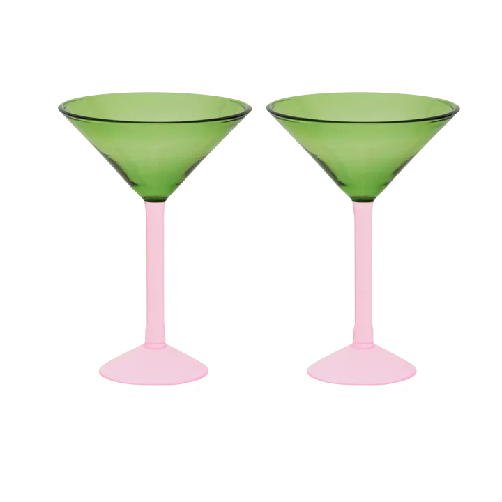 Urban Nature Culture gift set martini glasses 2-pack - Green - URBAN NATURE CULTURE