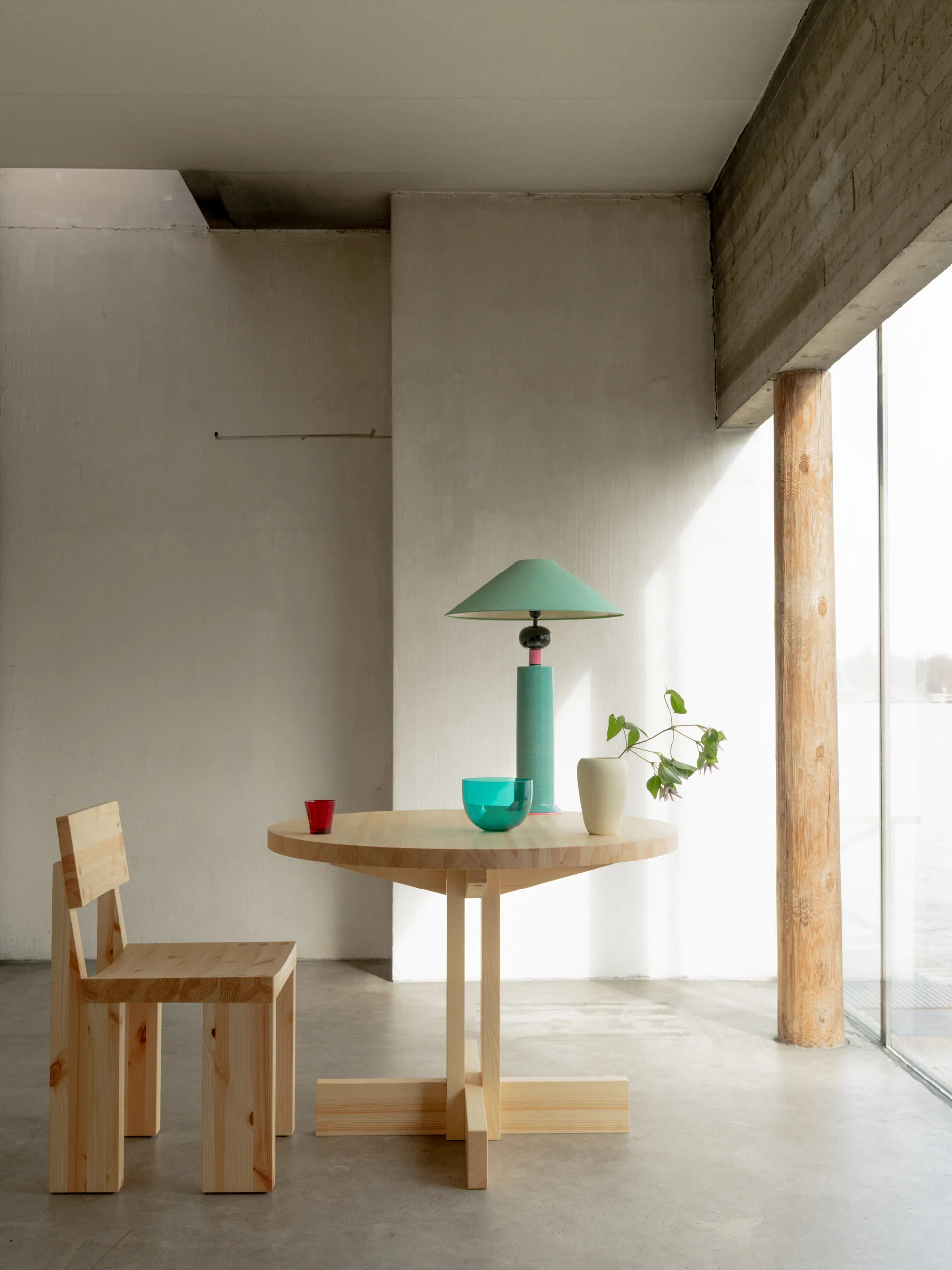 001 Dining Chair chair, Matte oil-waxed pine Vaarnii