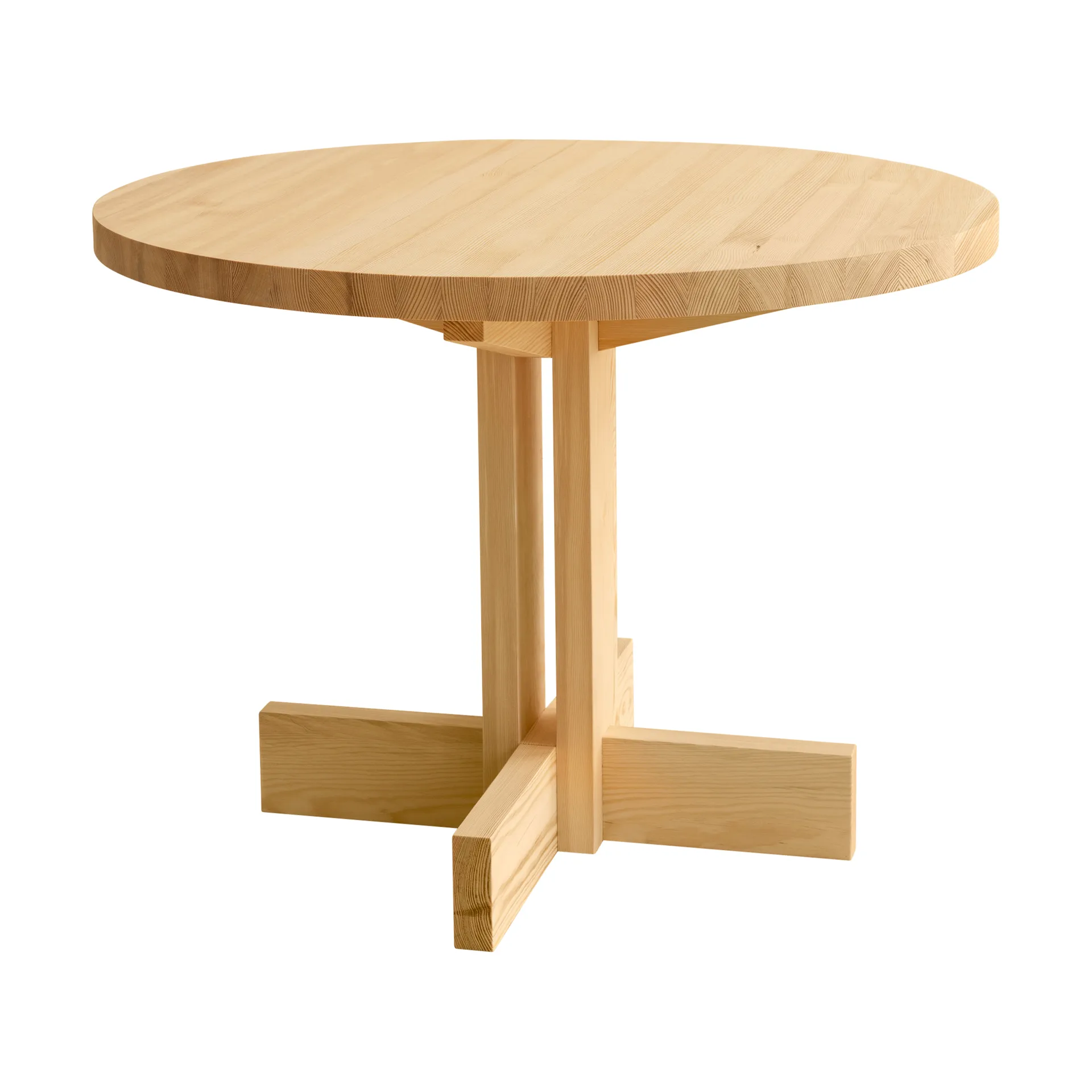 001 Dining Table dining table, Matte oil-waxed pine, Ø100x74 cm Vaarnii