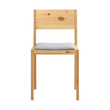 016 Maasto Dining Chair chair - Matte oil-waxed pine, upholstered grey seat - Vaarnii