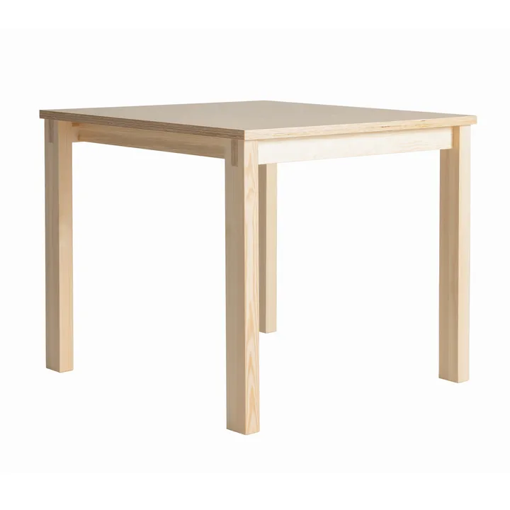 016 Maasto Table - Matte oil-waxed pine, 90x90x75 cm - Vaarnii