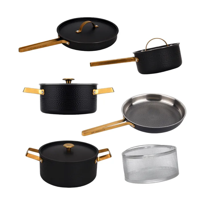 Arvet saucepan set - Stainless steel, XL, 10 pieces - Vargen & Thor