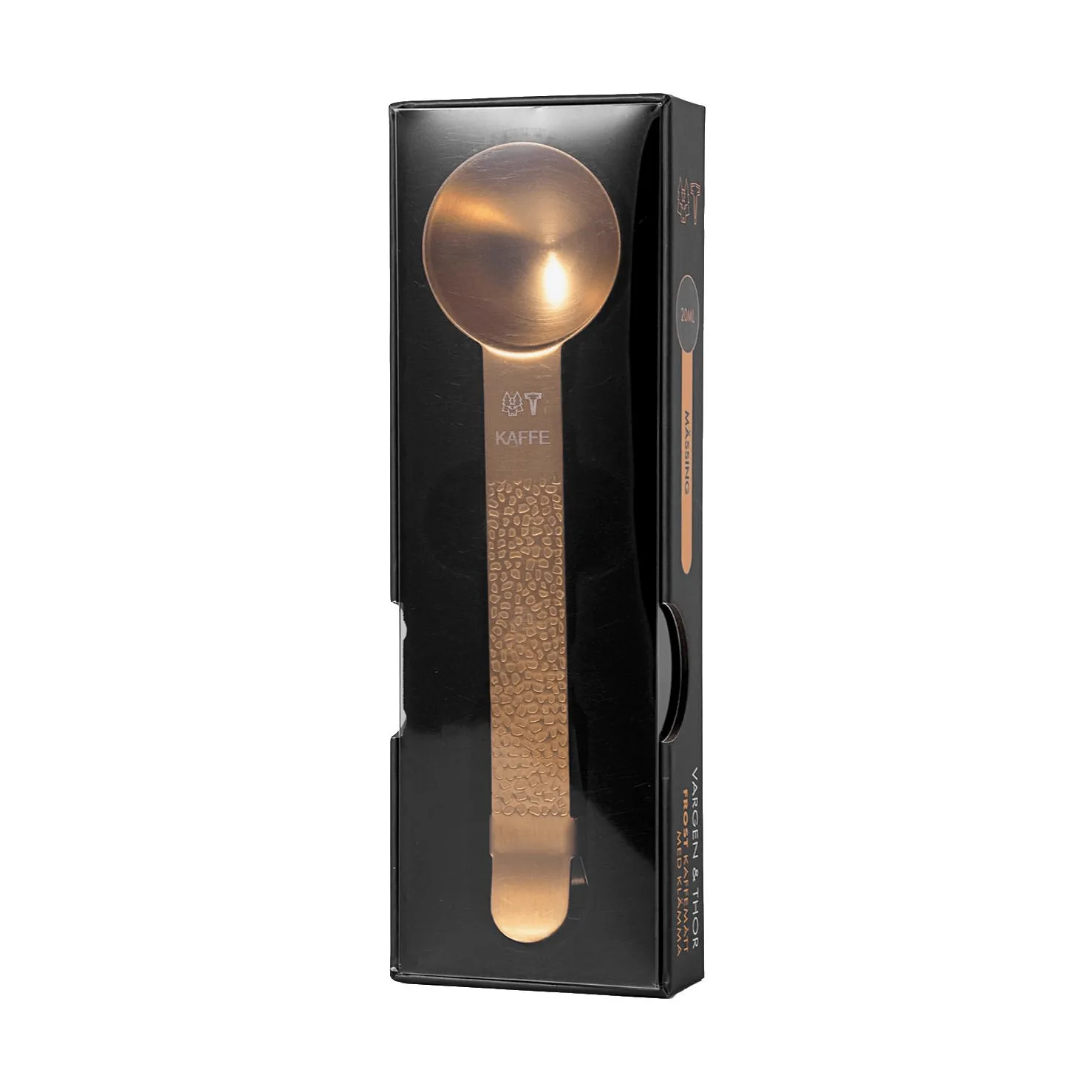 Frost coffee scoop with clip, Brass, 20 ml Vargen & Thor