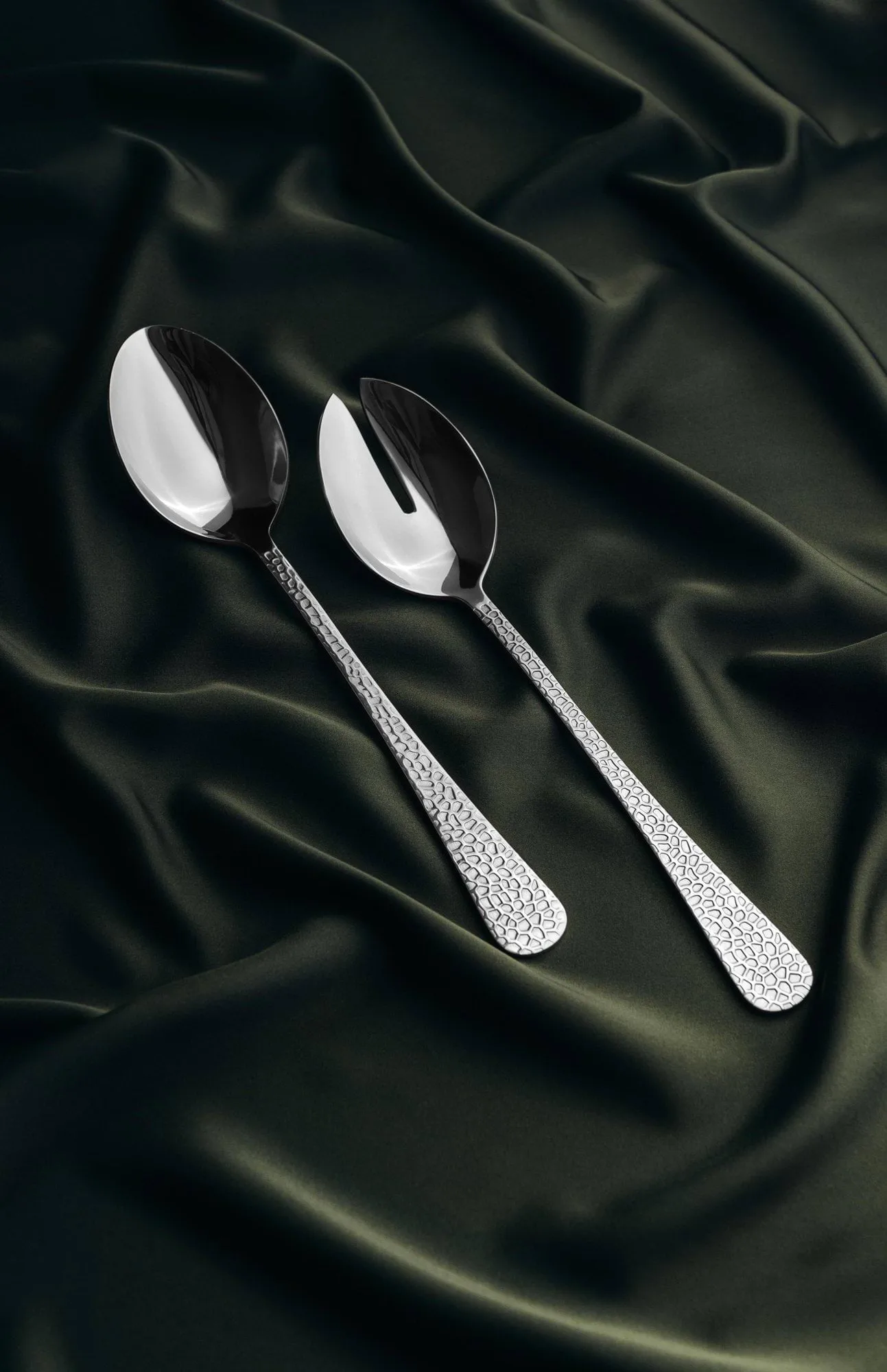 Frost salad servers, Grey base, 2 pieces Vargen & Thor