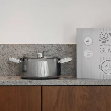 Glima pot - Stainless steel, glass lid, 4 l - Vargen & Thor