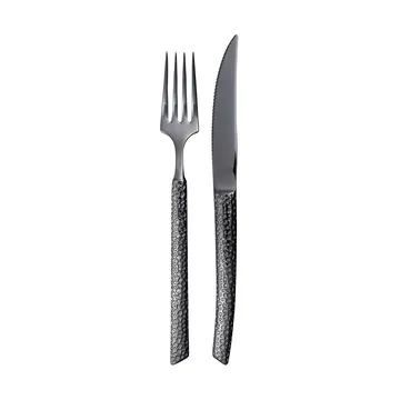 Lava cutlery set - Anthracite, 8 pieces - Vargen & Thor
