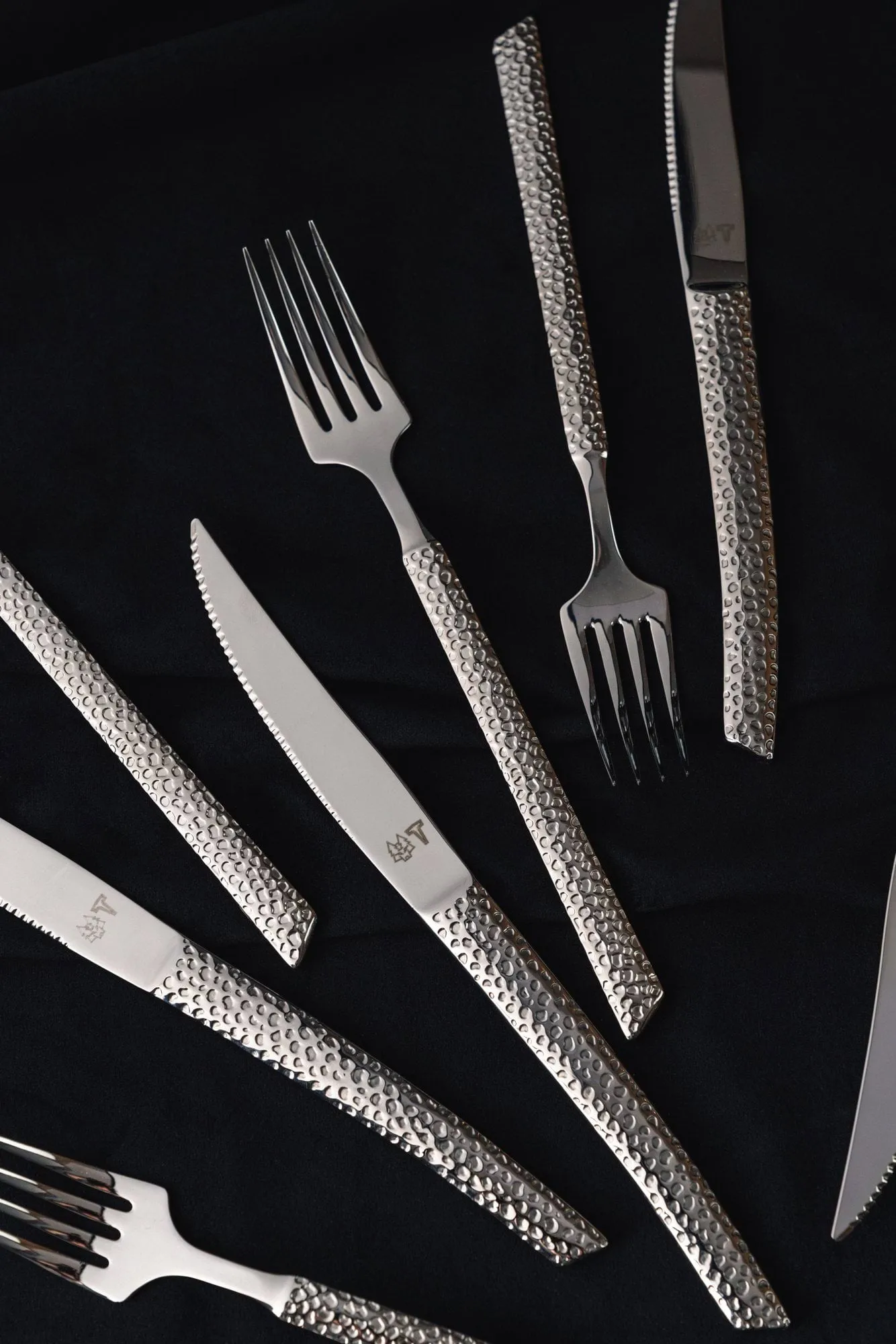 Lava cutlery set, Polished steel, 8 pieces Vargen & Thor
