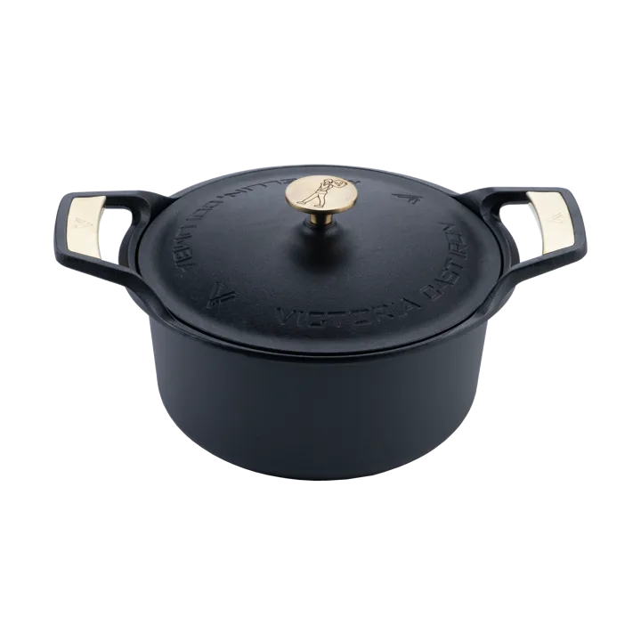 Signature casserole with lid cast iron 5.5 liters - Black - Victoria
