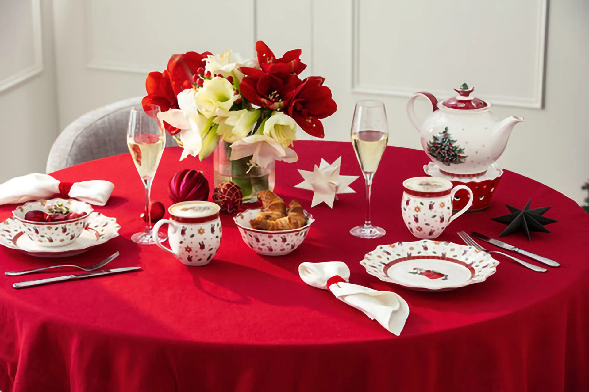 Toy's Delight plate 4 pieces, White-red Villeroy & Boch