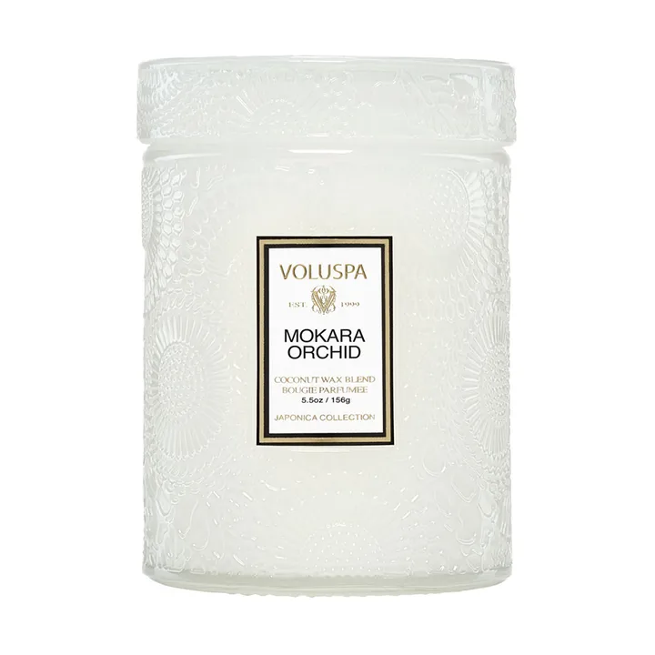 Japonica scented in glass jar 50 hours - Mokara Orchid - Voluspa