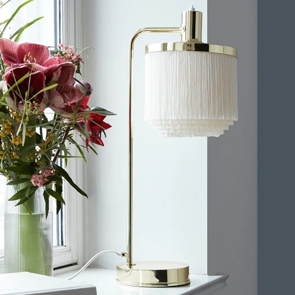 Fringe table lamp, Cream white Warm Nordic