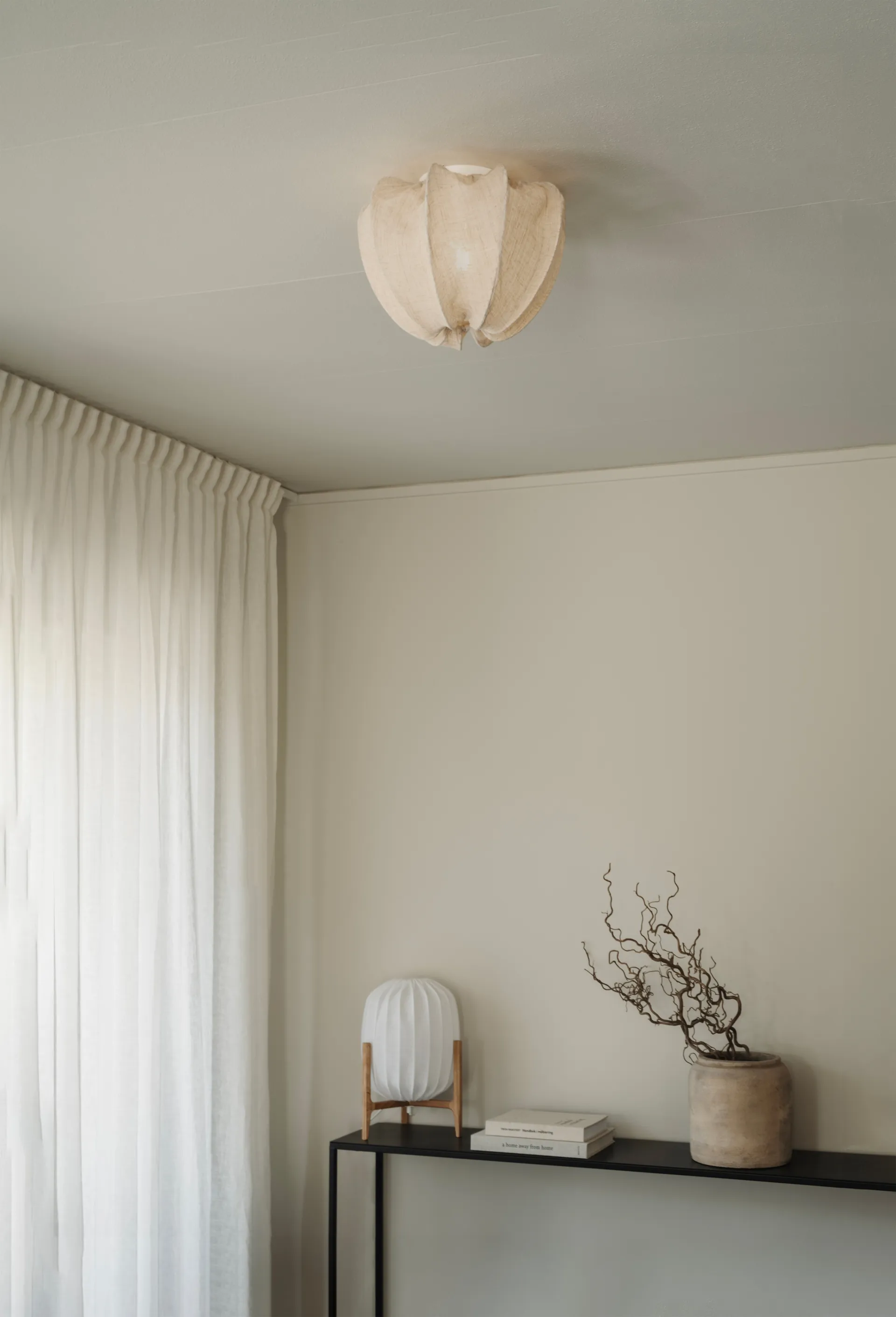 Anna ceiling light mini Ø30 cm, Natural linen Watt & Veke