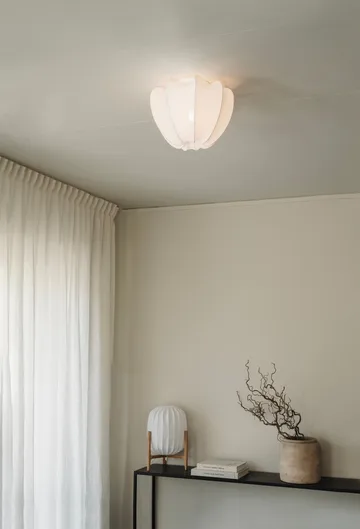 Anna ceiling light mini Ø30 cm - White cotton - Watt & Veke