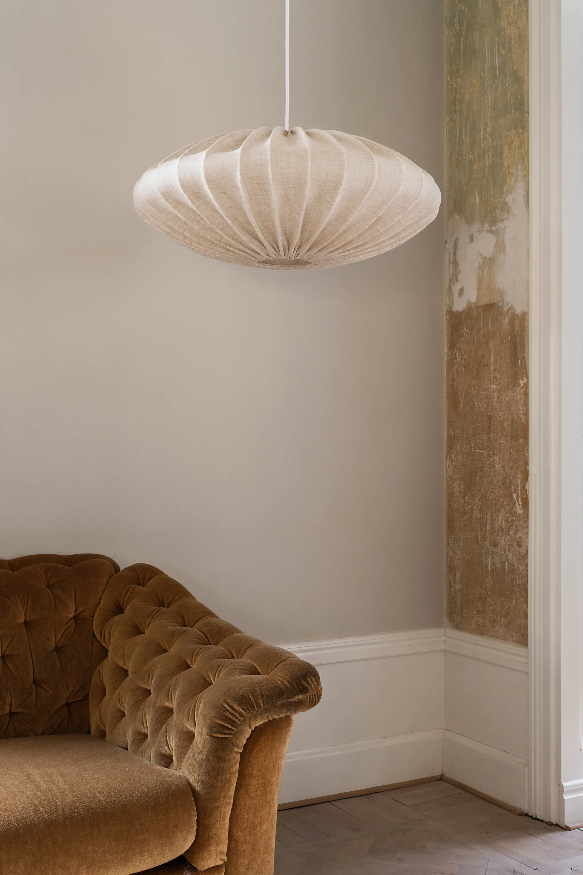 Ellipse lamp shade 65 cm linen, Natural Watt & Veke