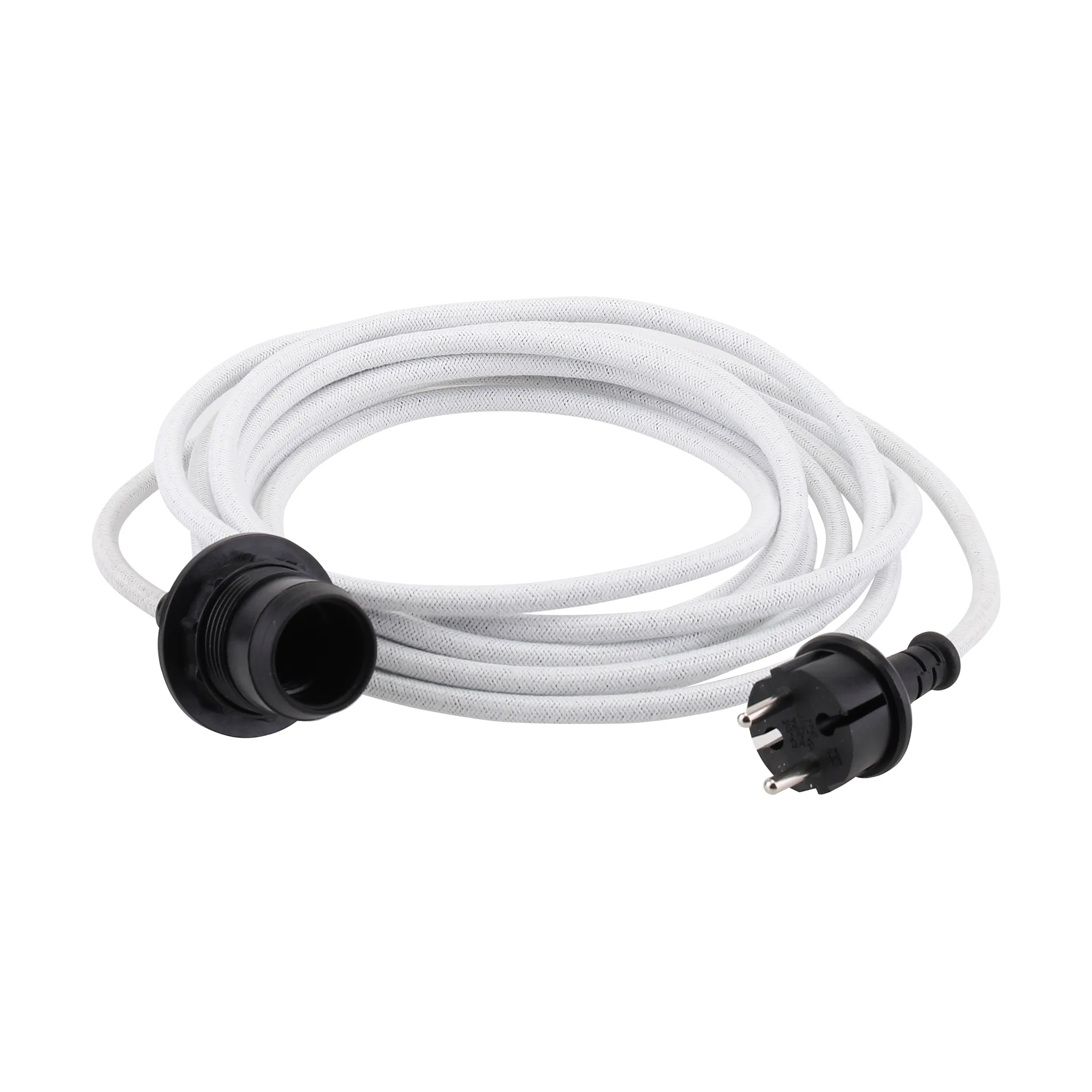 Outdoor cable set, White, 500 cm, E27 Watt & Veke