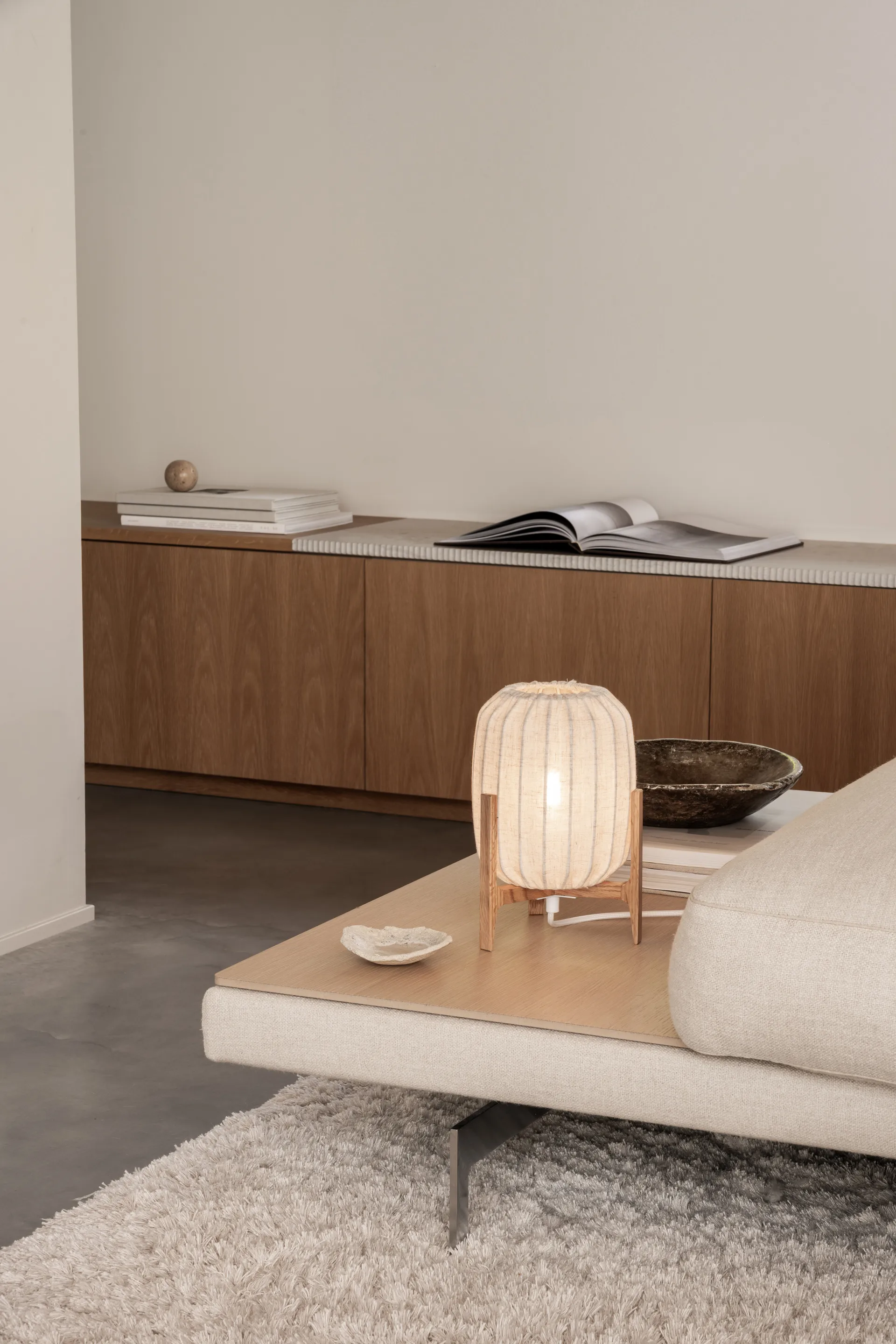 Prisma table lamp, Oak-Natural, Mini Ø16x24,3 cm Watt & Veke