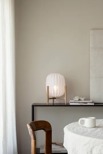 Prisma table lamp - Oak-white, Ø27x42 cm - Watt & Veke