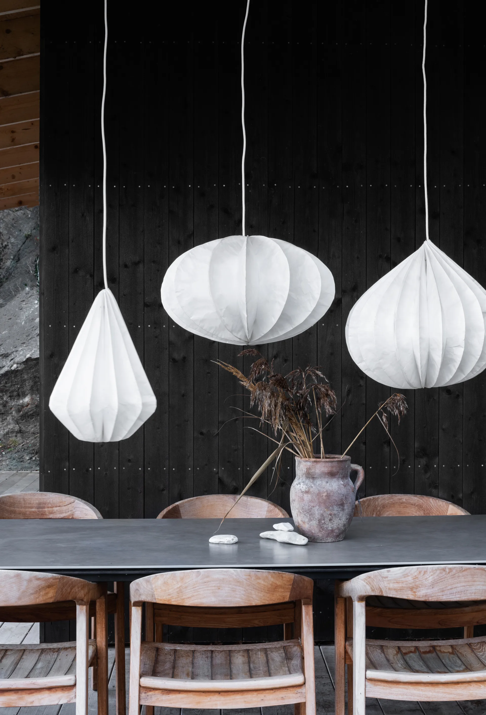 Pumpkin pendant light, White, Ø48x47 cm Watt & Veke