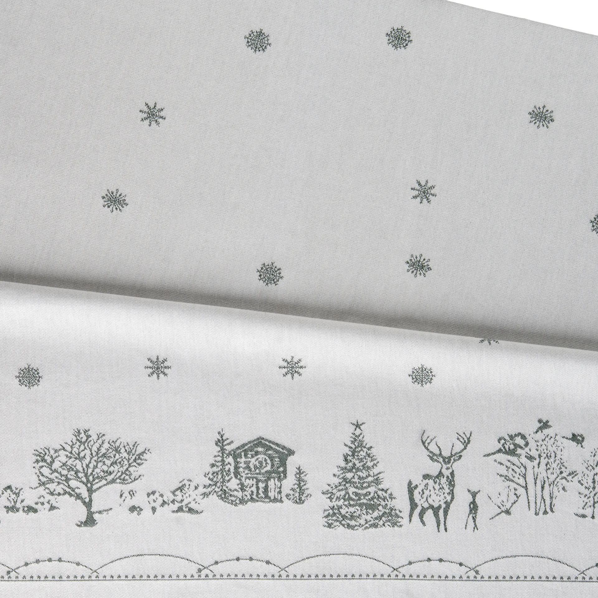 Julemorgen tablecloth, White-green, 140x340 cm Wik & Walsøe