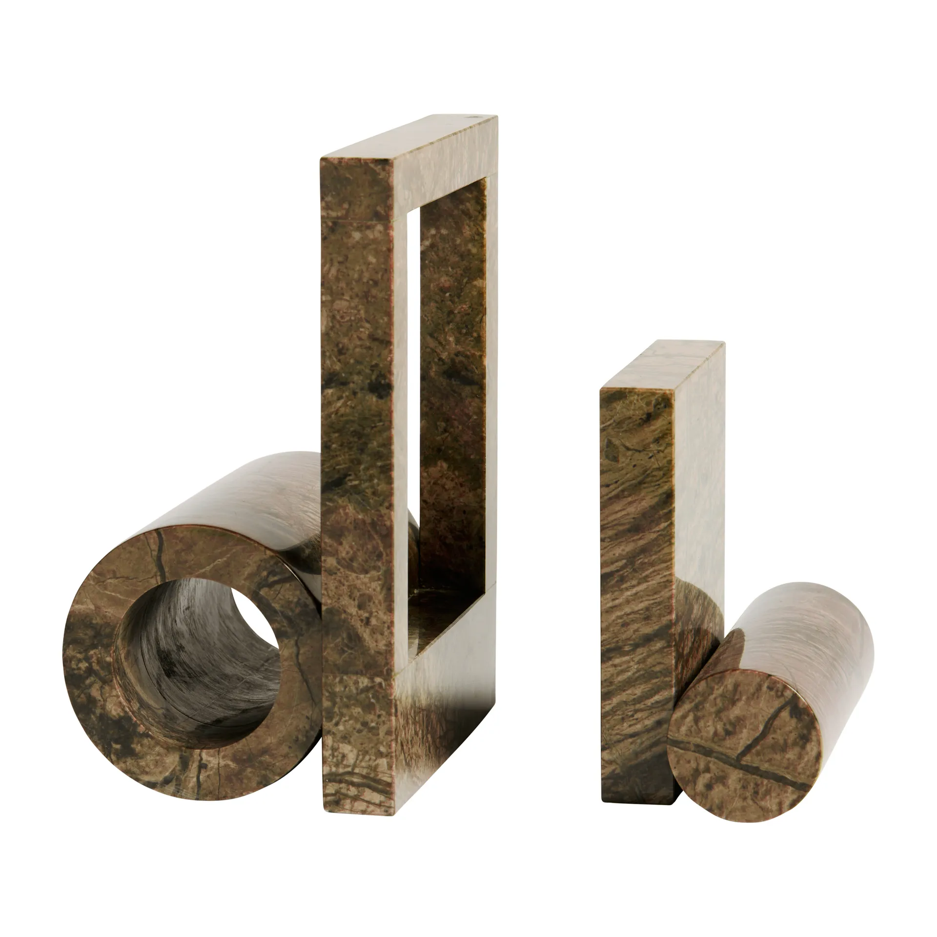 Booknd book support marble, Brown Woud