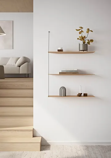 Stedge Add-on shelf - Smoked oak-brushed steel - Woud