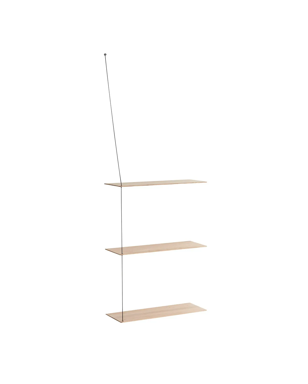 Stedge Add-on shelf, White-pigmented oak-black, 60 cm Woud
