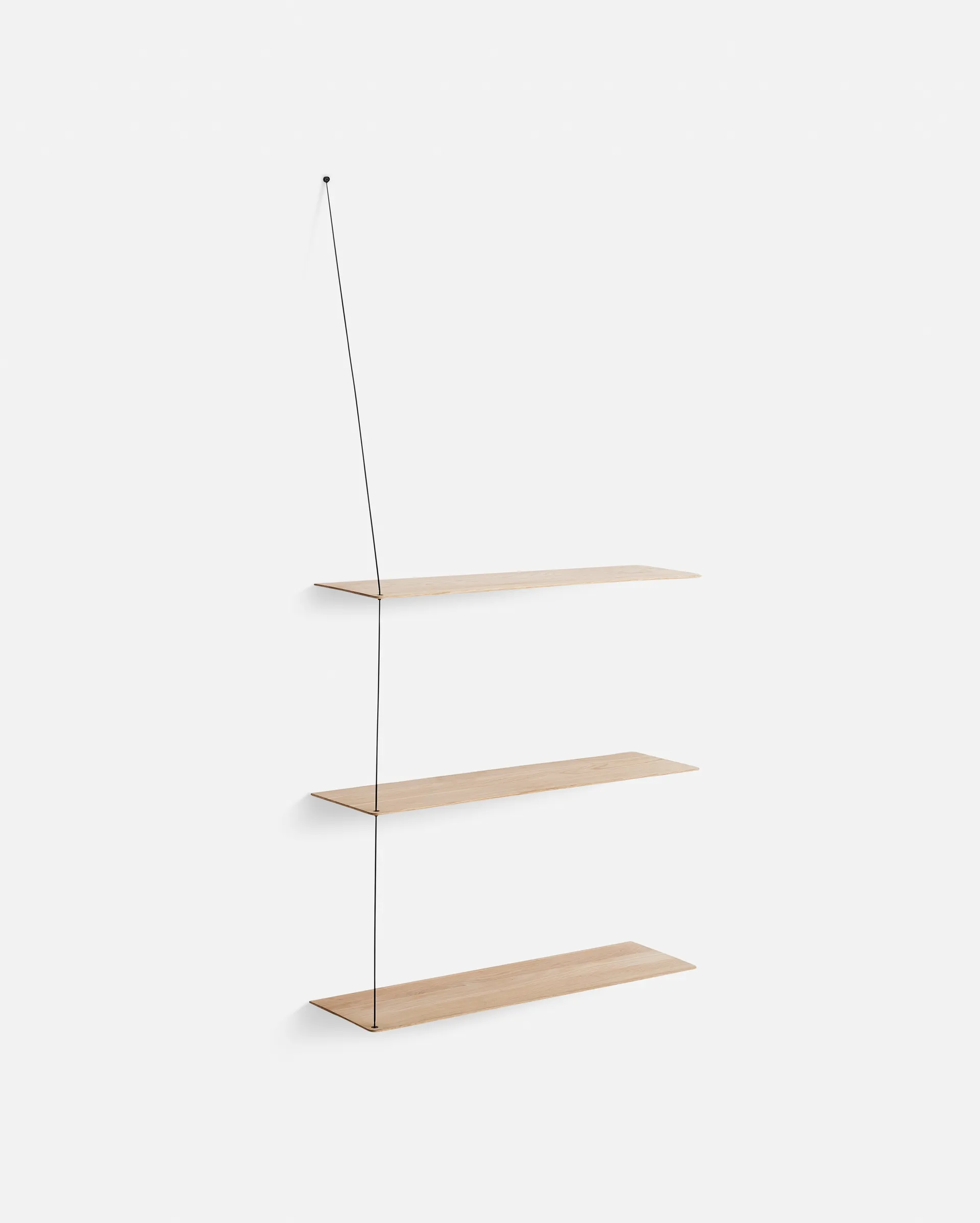 Stedge Add-on shelf, White-pigmented oak-black, 80 cm Woud