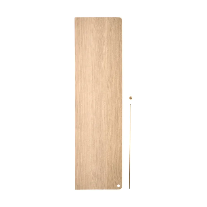 Stedge Add-on shelf - White-pigmented oak-brass, 80 cm - Woud