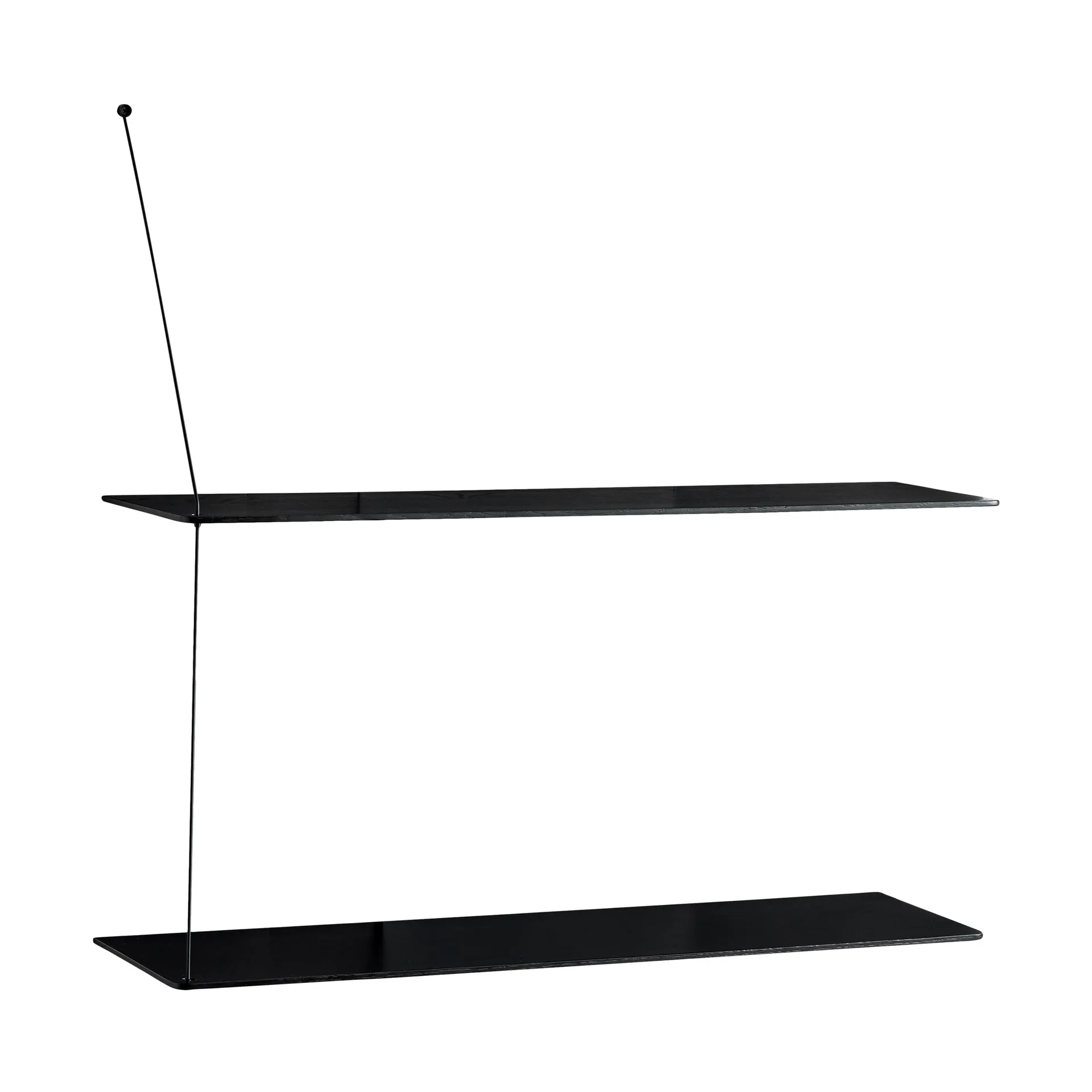 Stedge shelf, Black oak, 80 cm, 2 shelves Woud